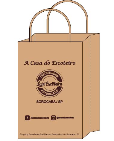 Sacola de papel kraft personalizada